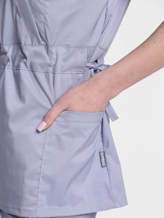 Костюм женский хирургический Модерн-004 (тк.Стрейч,120) MedLine, серый