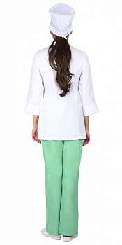 Костюм СИРИУС-ЖАСМИН женский белый с салатовым