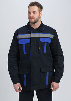 Костюм ИТР СОП IMP (тк.Саржа,250) п/к, т.синий/васильковый