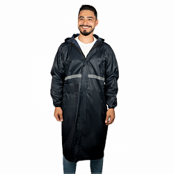 Плащ-дождевик синий XXXL нейлоновый с ПВХ сигнальный на молнии Samtools