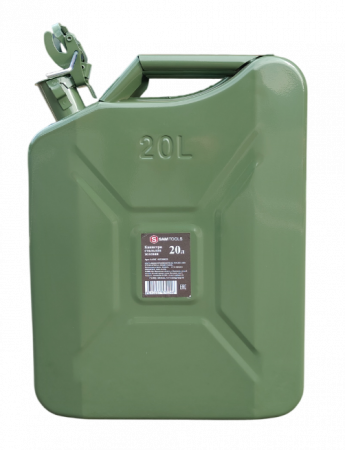 Канистра для гсм 20 л металлическая с фиксатором зеленая Samtools