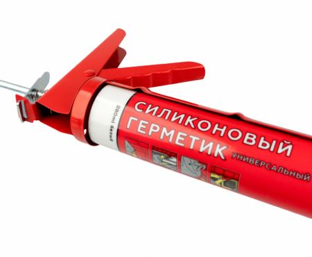 Герметик силиконовый строительный белый 280 мл (325 г) Samfix