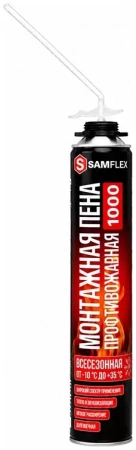 Пена монтажная с аппликатором SAMFLEX профессиональная всесезонная 1000 мл (12 шт)