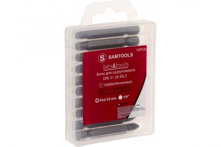 Бита крестовая PH2 25 мм (10 шт.) Samtools