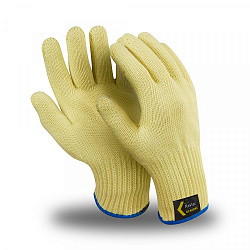Перчатки АРАМАКС (TG-601), Kevlar®, без покрытия, до 250°С, оверлок, цвет желтый